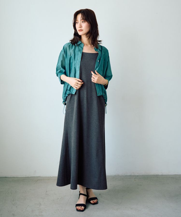 YECCA VECCA「【2点SET】シアーシャツ&times;Aラインキャミワンピース」|ワンピース|