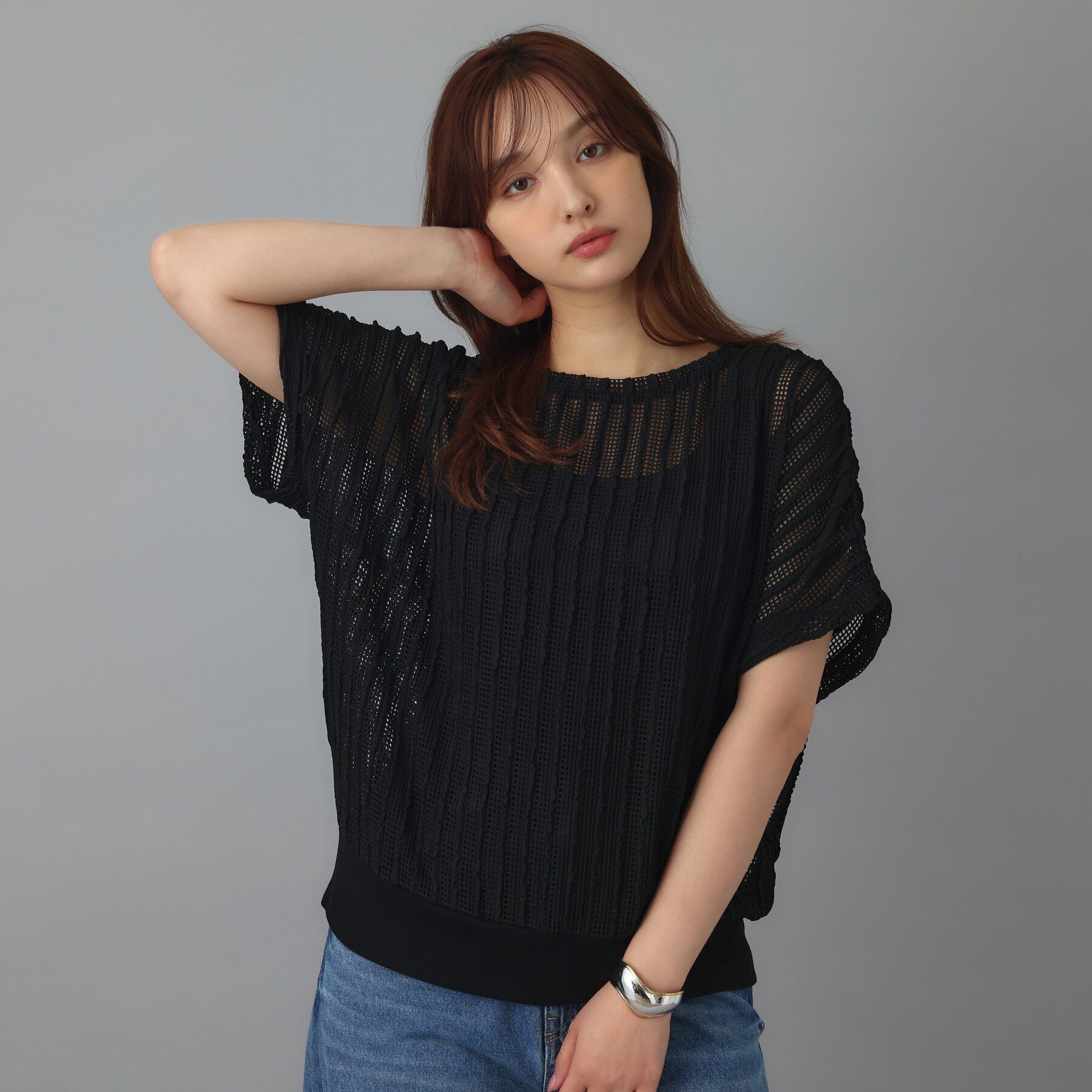 DRESSTERIOR「シアーメッシュプルオーバー」|Tシャツ・カットソー|