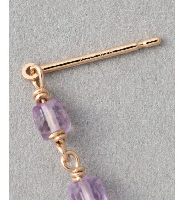 ete「ナチュラルストーン ロング ピアス」|ピアス|