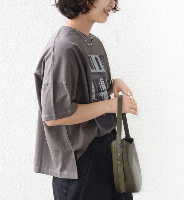 SHIPS for women「《予約》【SHIPS別注】81BRANCA: 5分袖 ロゴ・フォト TEE」|Tシャツ・カットソー|