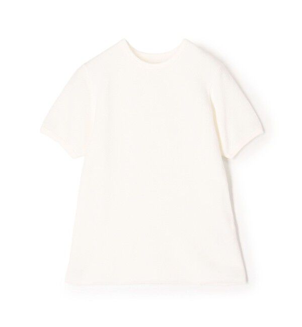 TOMORROWLAND GOODS「V::room コットンバイアスフリース ハーフスリーブプルオーバー」|Tシャツ・カットソー|11 ホワイト