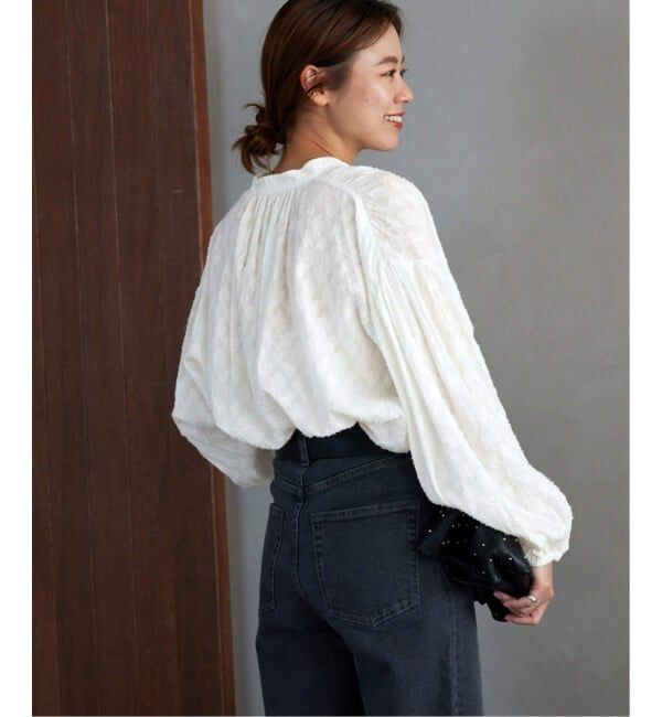 JOURNAL STANDARD relume「《WEB限定追加予約》コットンジャガードギャザーブラウス」|シャツ・ブラウス|
