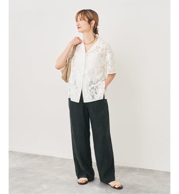 Spick and Span「レースハーフスリーブシャツ」|シャツ・ブラウス|