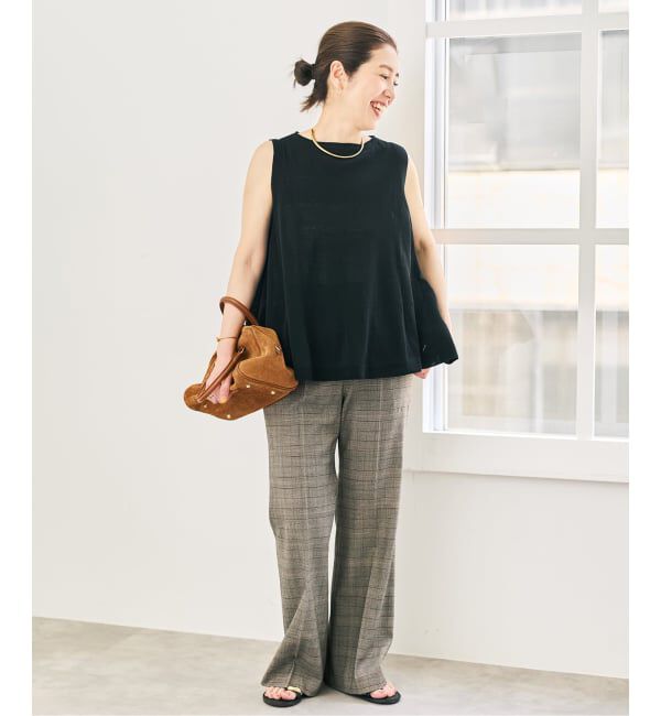 Spick and Span「リネン混フレアノースリーブニット」|ニット・セーター|