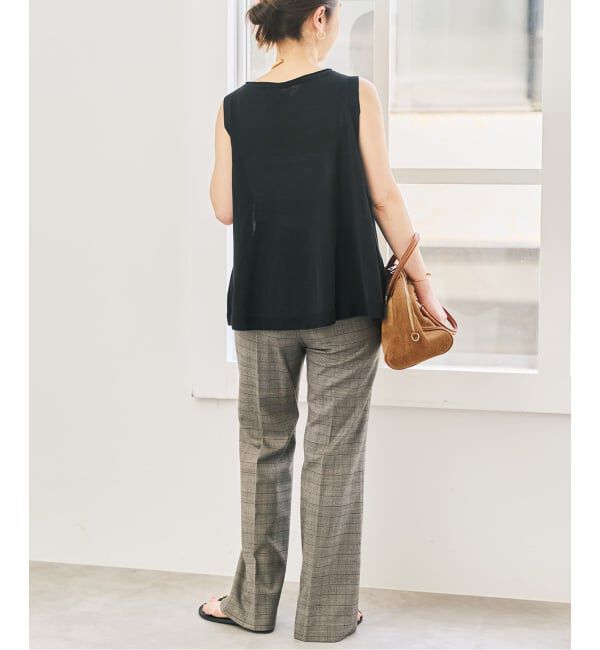 Spick and Span「リネン混フレアノースリーブニット」|ニット・セーター|