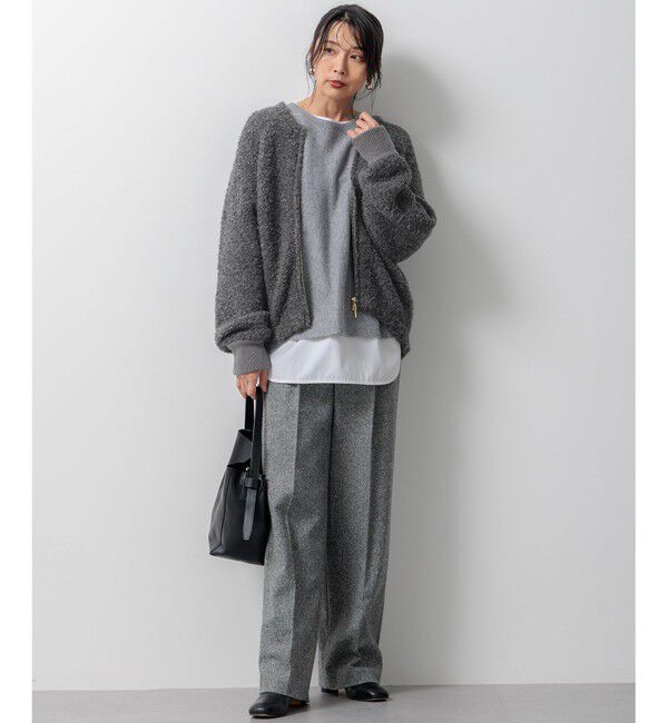 23区「シルクネップヘリンボーン ワイドパンツ」|その他|