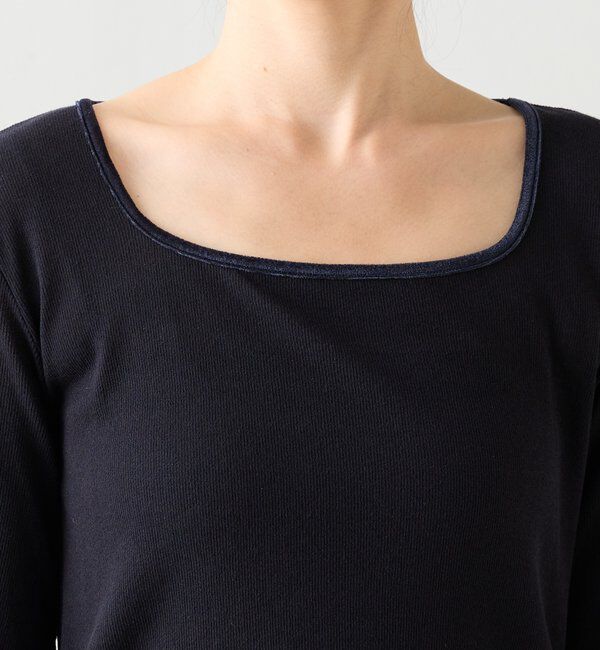  「【スタイルアップ】ハーフスリーブスクエアカットソー」|Tシャツ・カットソー|
