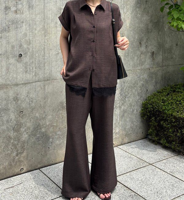  「レースドッキングシャツセットアップ」|ワンピース|