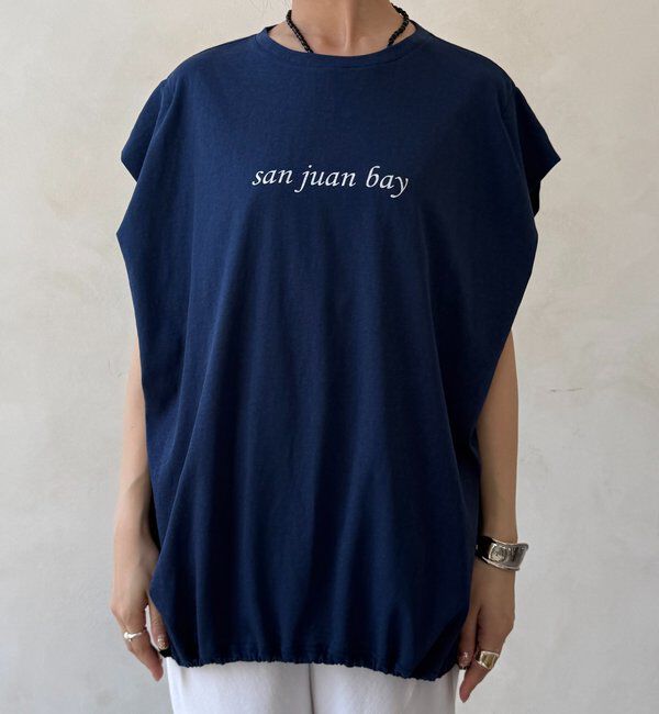  「裾ドロストチュニックロゴTEE」|Tシャツ・カットソー|