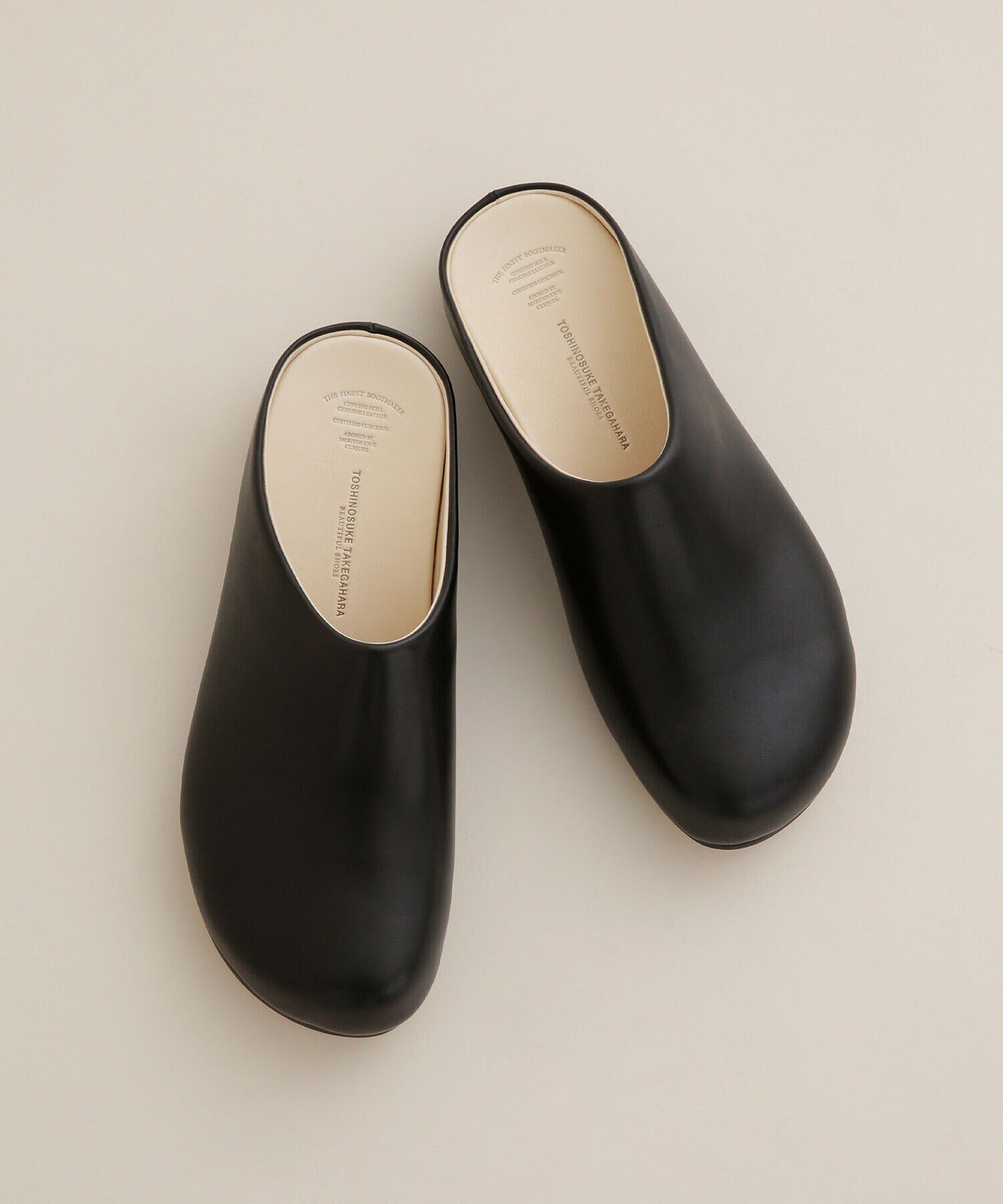 nano･universe「BEAUTIFUL SHOES/LEATHER MOC」|サンダル|ブラック
