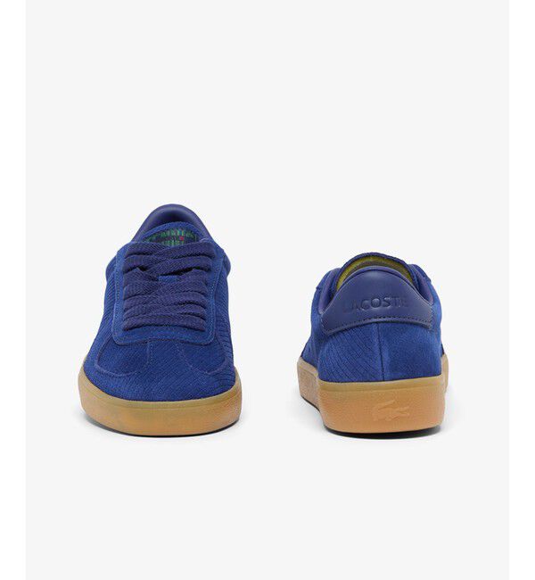 LACOSTE「レディース BASESHOT PRO 126 4 SFA / ストライプ エンボスライン オールスエードスニーカー」|スニーカー|