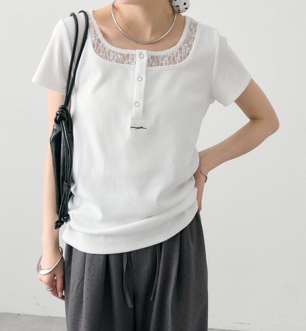  「スクエアネックヘンリーTシャツ」|Tシャツ・カットソー|