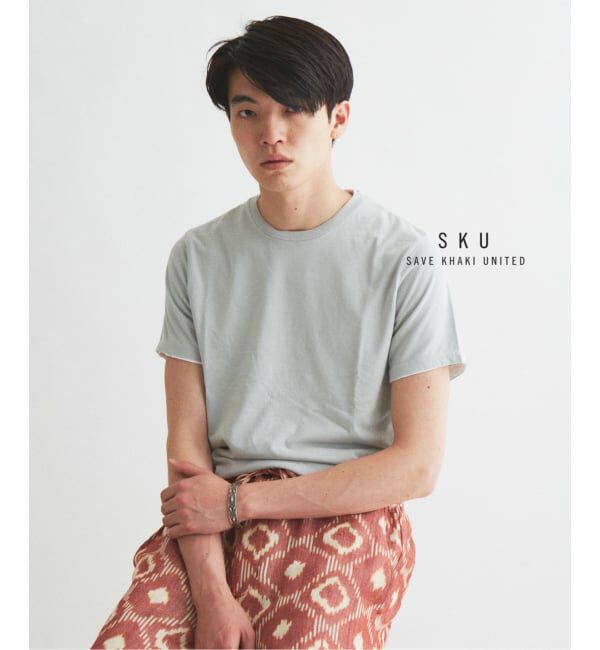 JOURNAL STANDARD「SAVE KHAKI UNITED / セーブ カーキ ユナイテッド スーピマ ジャージー Tシャツ」|Tシャツ・カットソー|カーキ B
