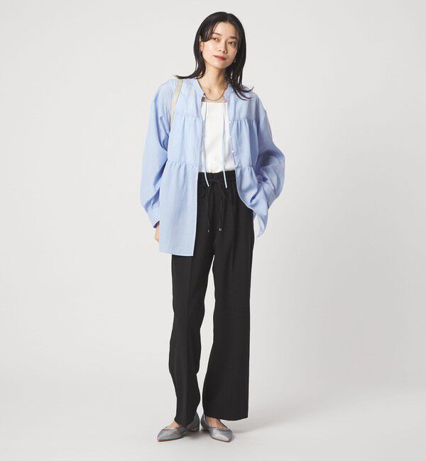 UNITED ARROWS green label relaxing「ボリューム ギャザー ハオリ ブラウス UVカット 接触冷感」|シャツ・ブラウス|