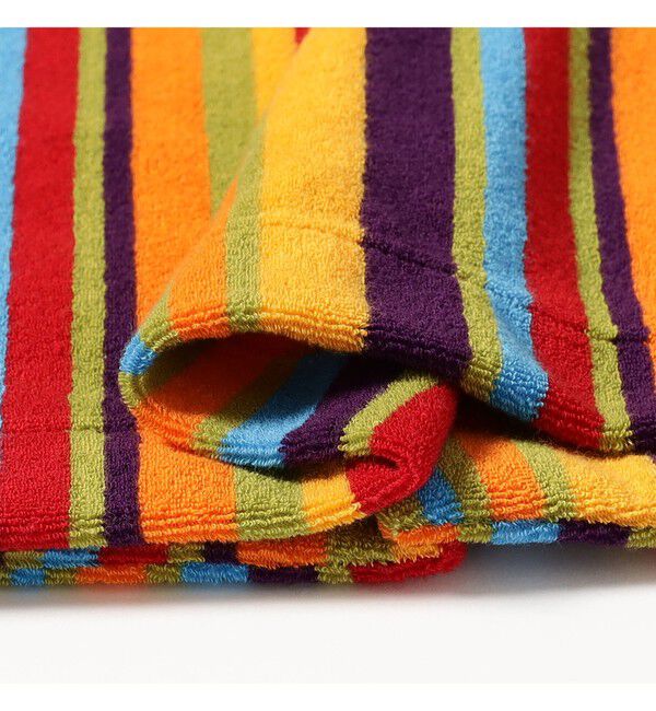BEAMS PLUS「Pile Full Button Polo Multi Stripe」|ポロシャツ|