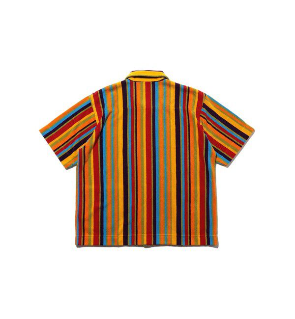 BEAMS PLUS「Pile Full Button Polo Multi Stripe」|ポロシャツ|