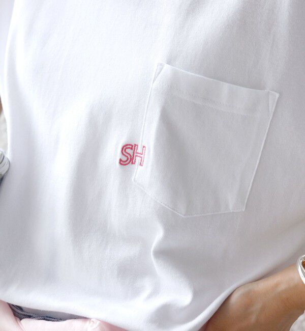 SHIPS「【WEB限定】SHIPS: エンブロイダリー SHロゴ ポケット Tシャツ」|Tシャツ・カットソー|