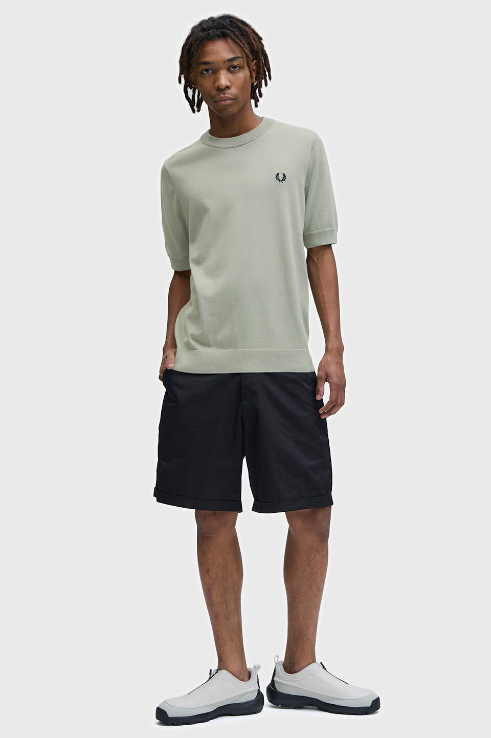 FRED PERRY 「Cotton Knitted T-Shirt／コットンニットTシャツ」|ポロシャツ|