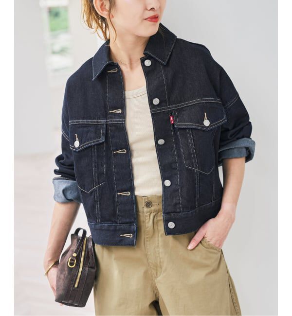 Spick and Span「《別注 / 予約》LEVI&rsquo;S for Spick & Span LOOSE CROP TRUCKER」|デニムジャケット|