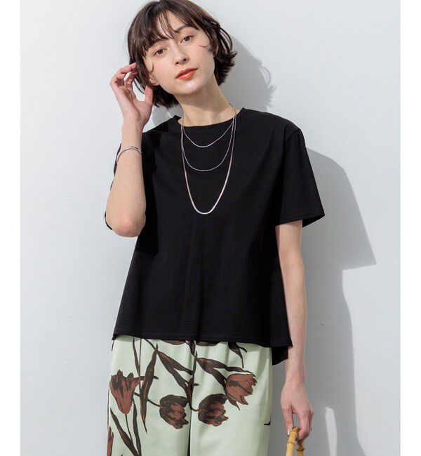23区「【WEB＆一部店舗限定カラーあり】ハイエンド クルーネック Tシャツ」|Tシャツ・カットソー|ブラック系
