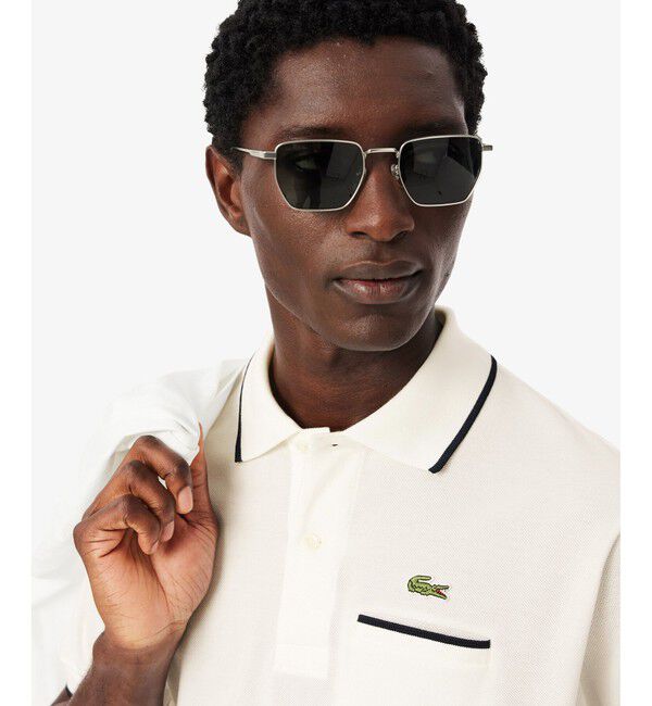 LACOSTE「L.12.12配色トリムライン 半袖ポロシャツ」|ポロシャツ|