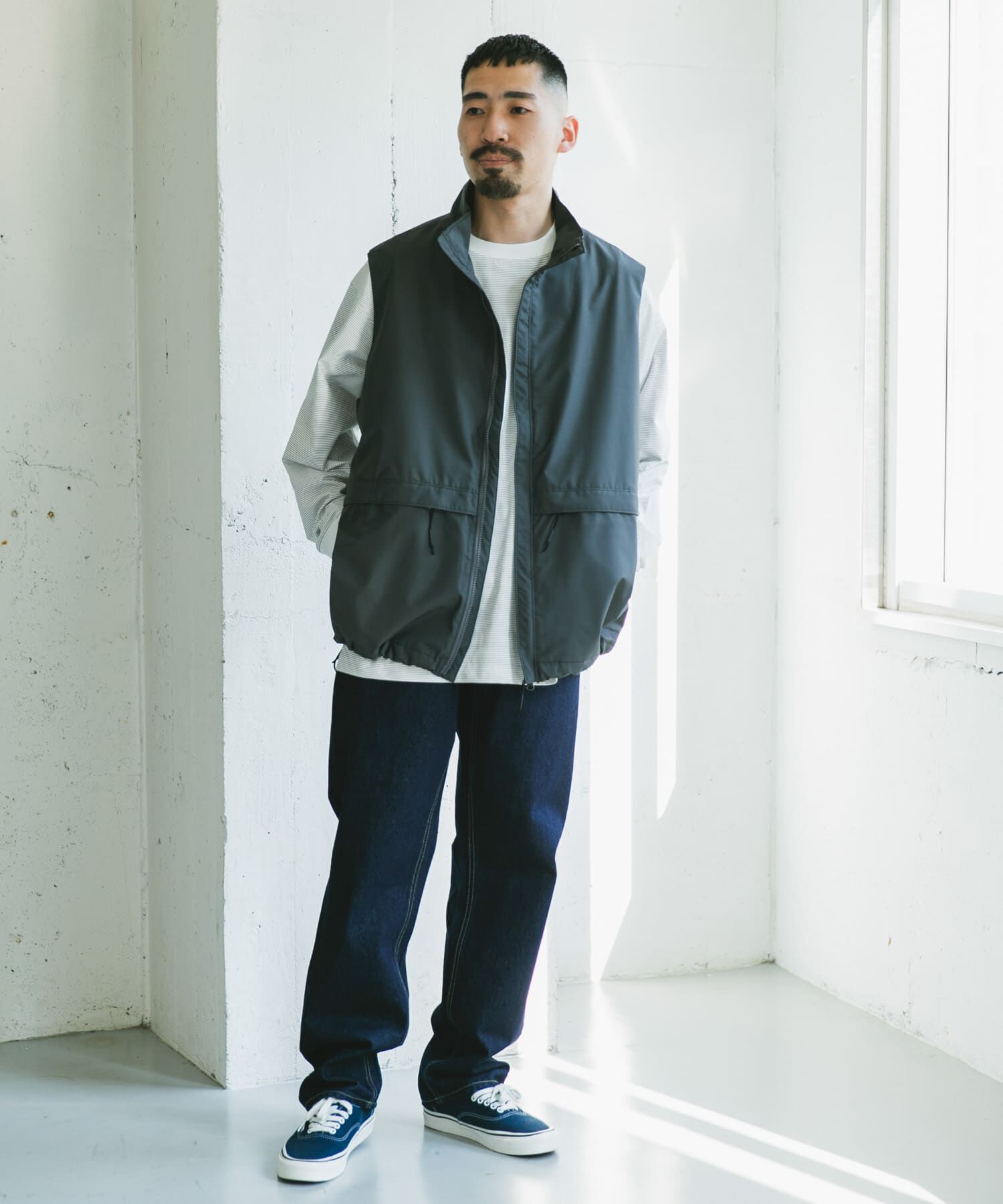 URBAN RESEARCH DOORS「『別注』Foxfire&times;DOORS　ゴアテックス ベスト」|ノーカラーコート|