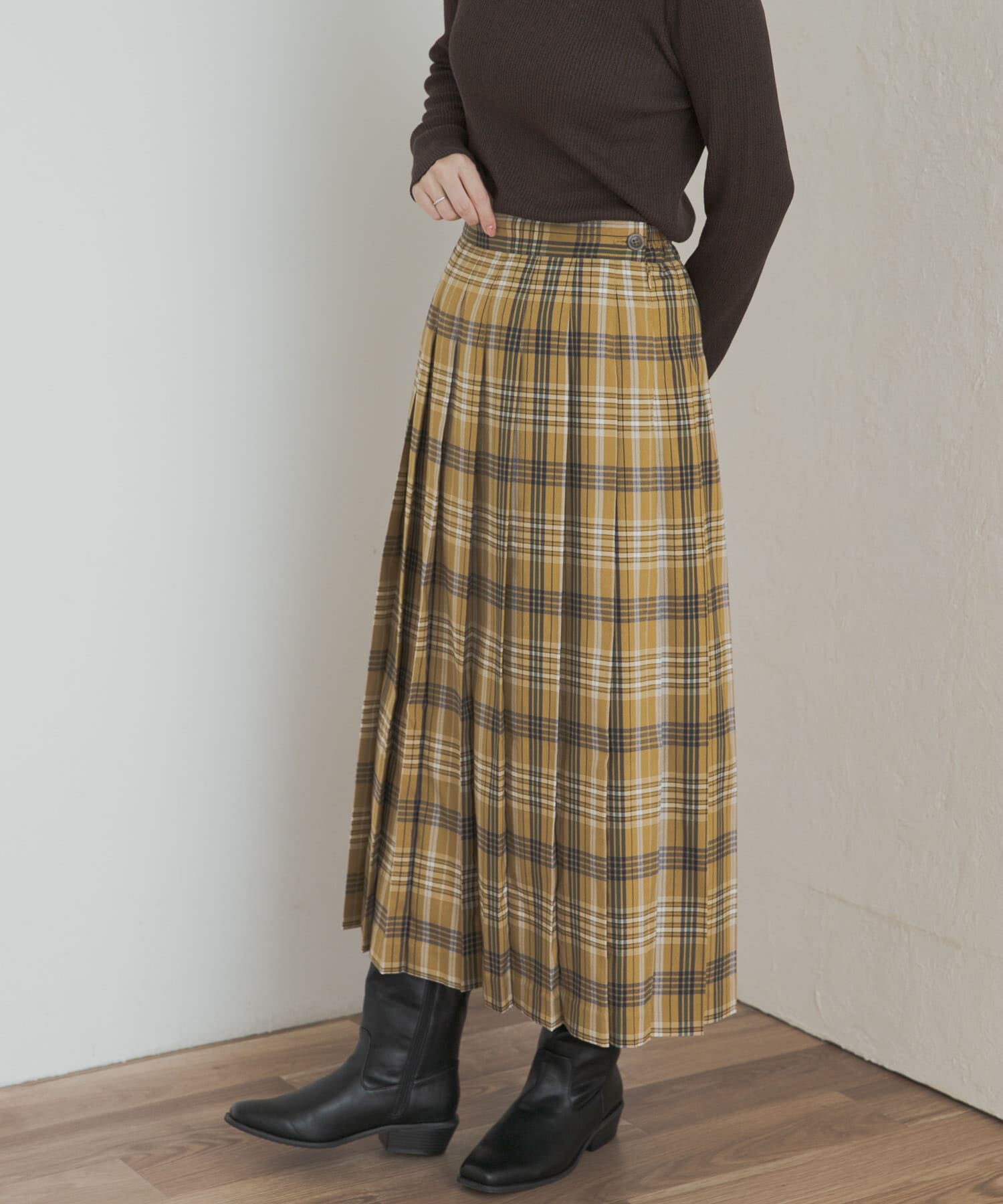 URBAN RESEARCH DOORS「『一部WEB限定カラー』チェックプリーツスカート」|スカート|