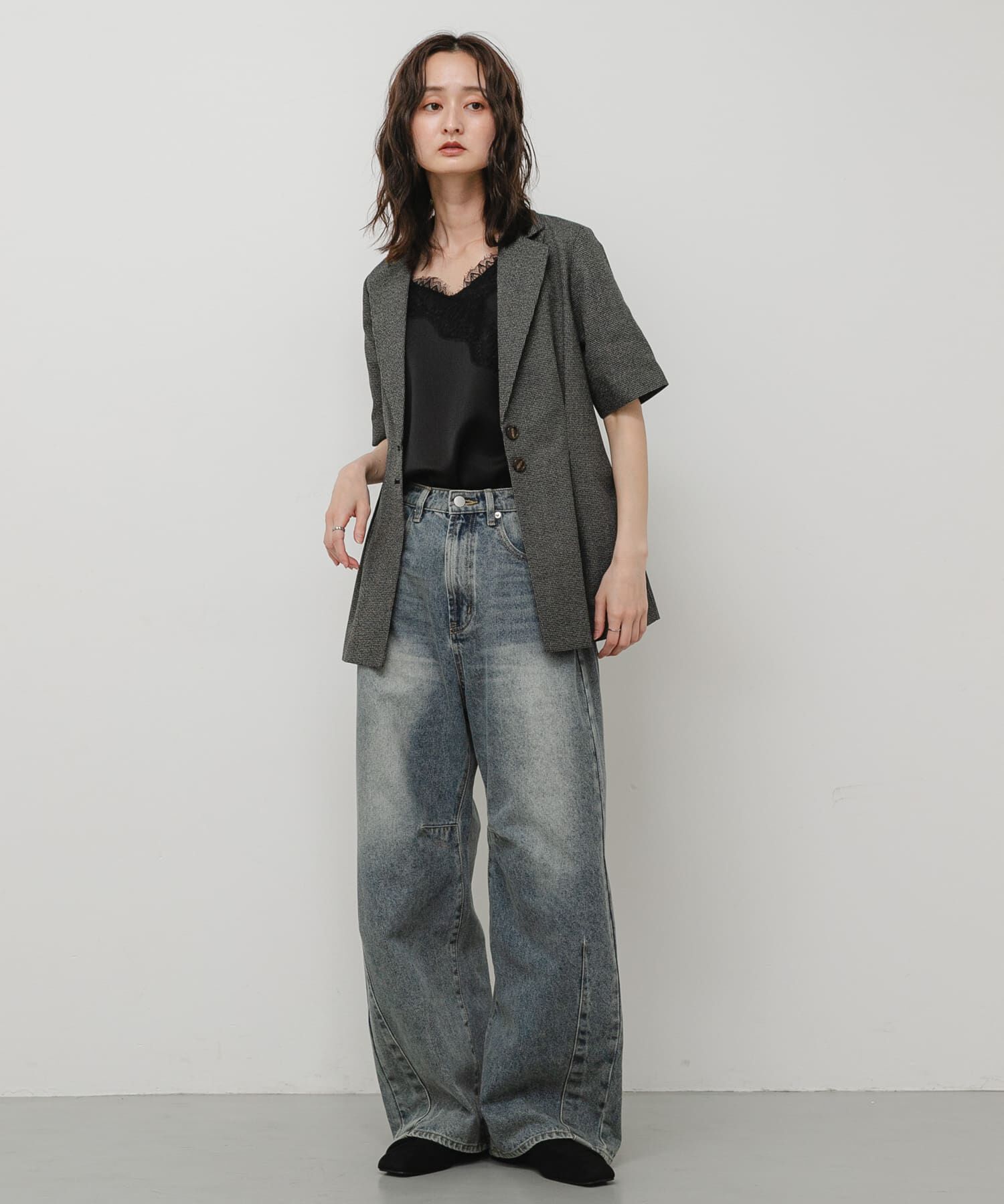 SENSE OF PLACE by URBAN RESEARCH「Vカットアシンメトリーパンプス」|パンプス|