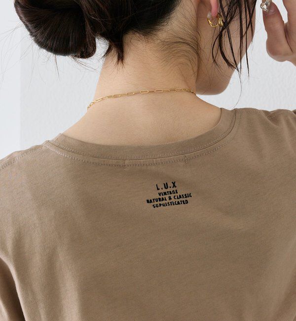  「【汗ジミ防止加工】ワンポイントロゴ刺繍Tシャツ」|プルオーバー|