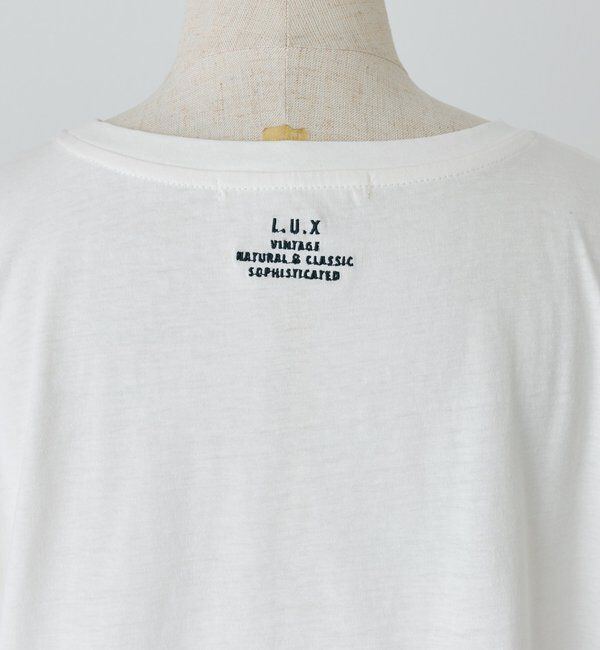  「【汗ジミ防止加工】ワンポイントロゴ刺繍フレンチスリーブTシャツ」|プルオーバー|
