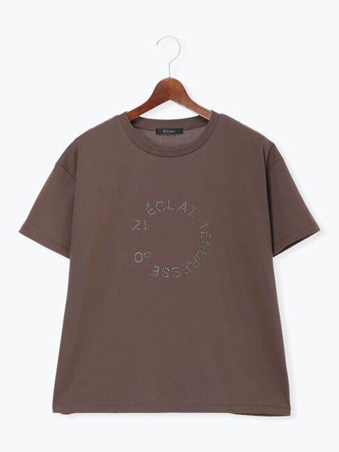Te chichi「ラインストーンサークルロゴTシャツ」|Tシャツ・カットソー|ブラウン