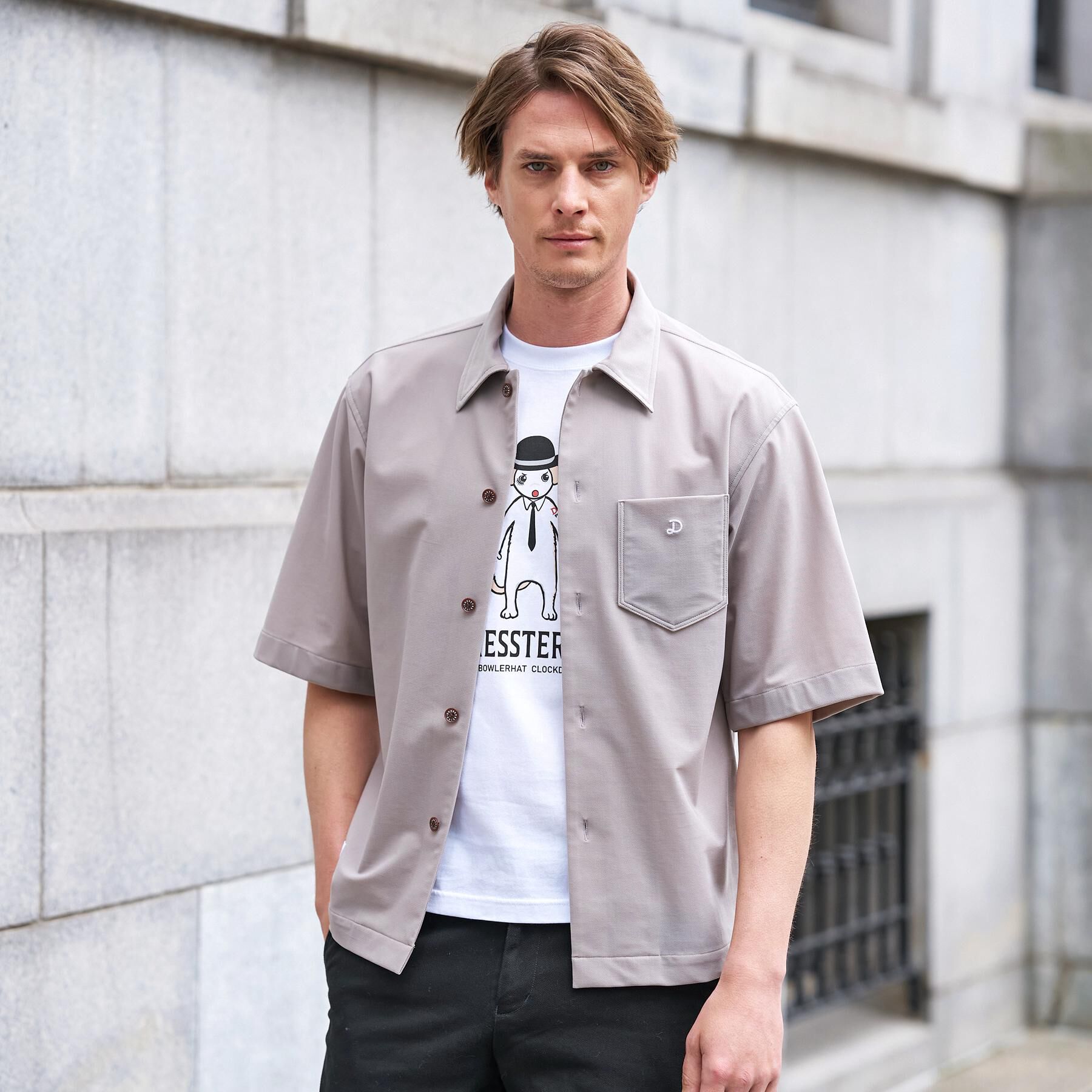 DRESSTERIOR「【接触冷感/UVカット/ウォッシャブル/Safari5月号掲載】AIRTOOL ハーフスリーブシャツ」|シャツ・ブラウス|