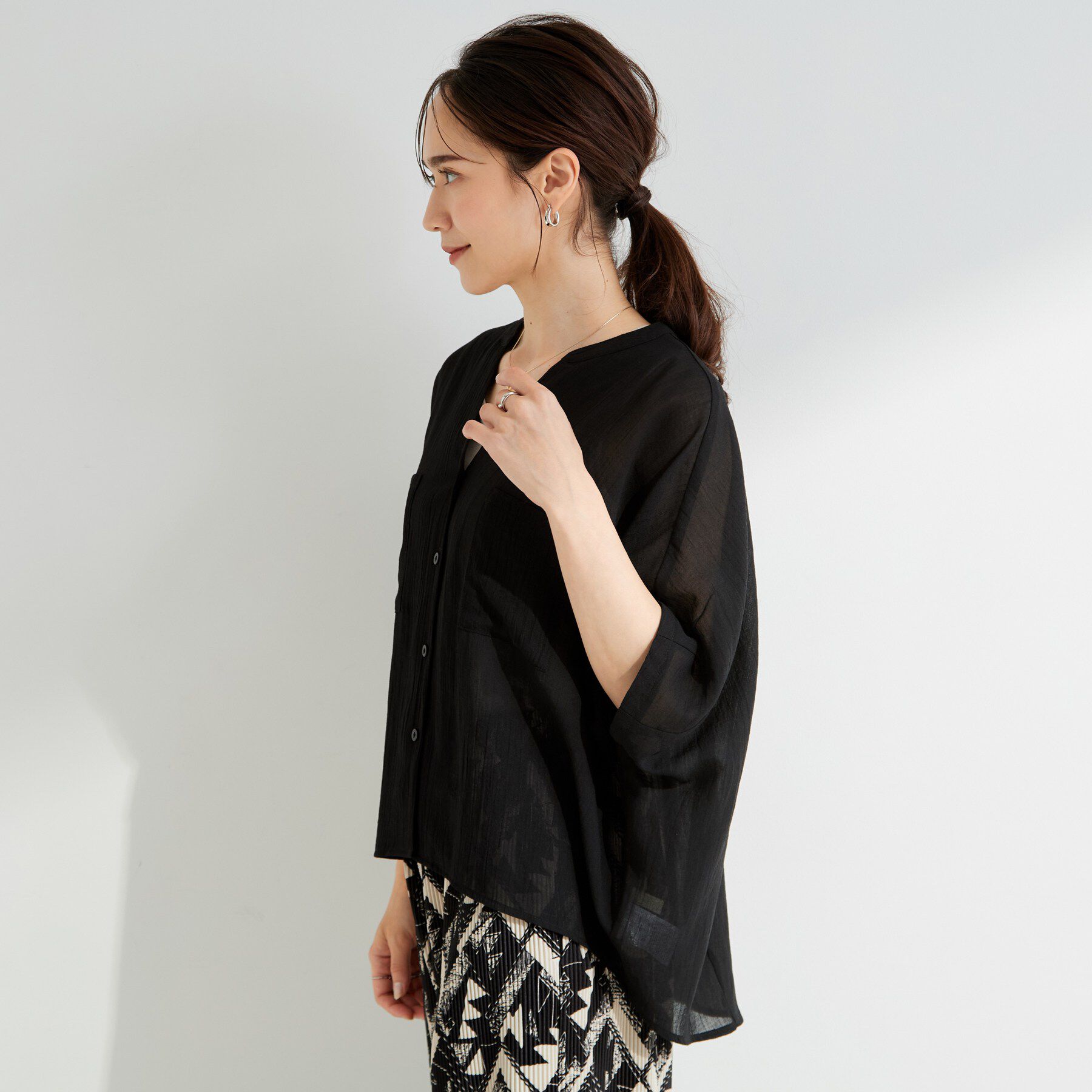 SHOO･LA･RUE「シアーワッシャーポケドルマン」|シャツ・ブラウス|