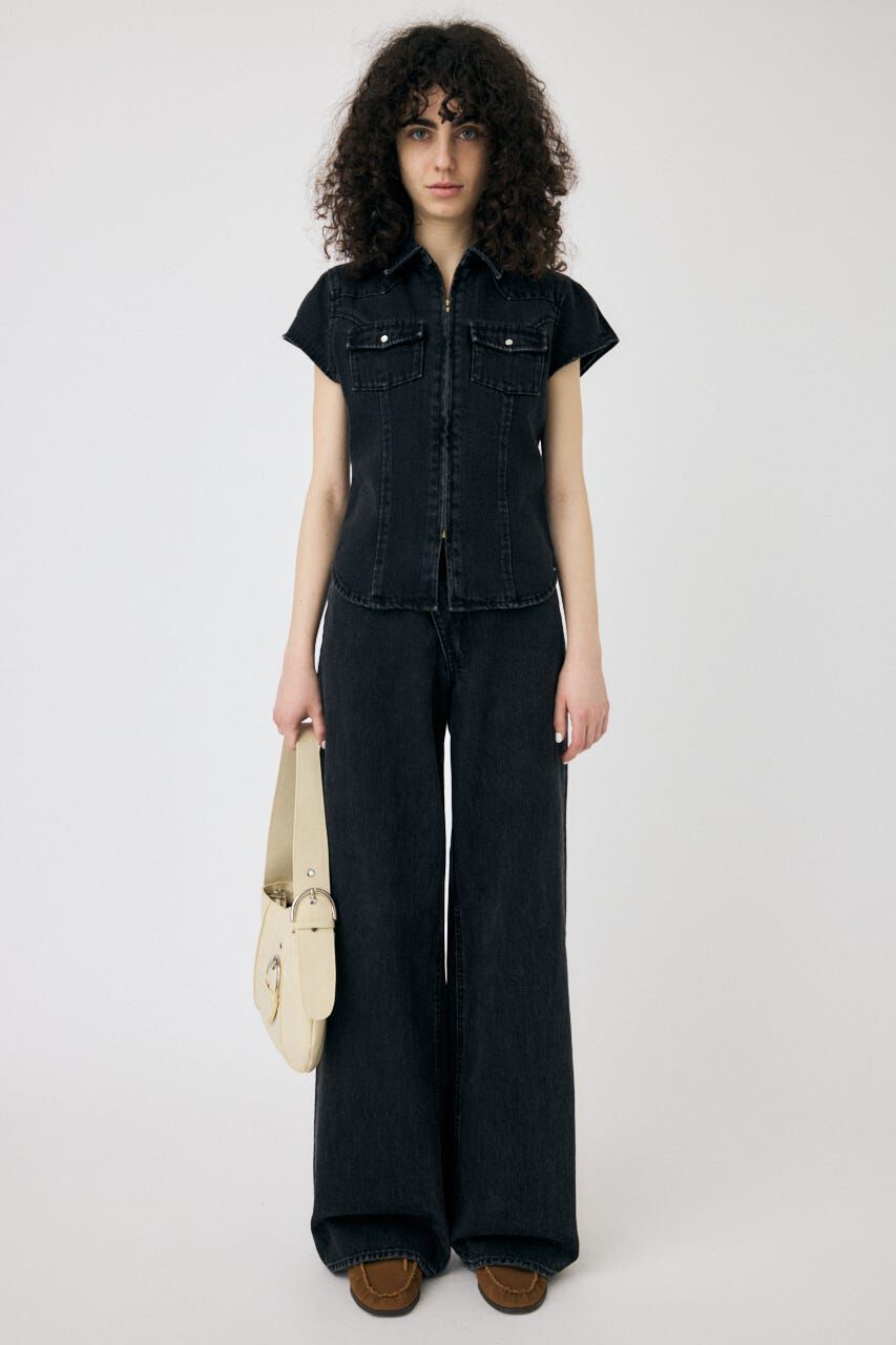 MOUSSY「CAP SLEEVE デニムシャツ」|シャツ・ブラウス|