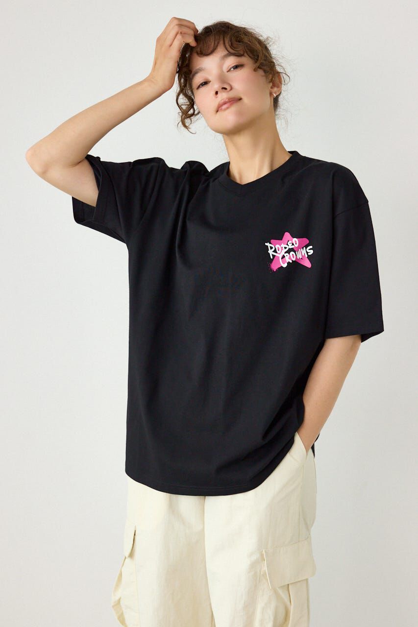 RODEO CROWNS「Cool Graffiti Logo Tシャツ」|Tシャツ・カットソー|BLK