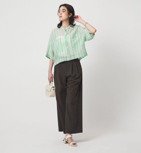 UNITED ARROWS green label relaxing「100/2 ポケット ストライプ シャツ」|シャツ・ブラウス|