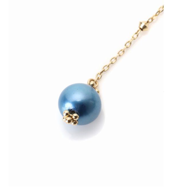 Lilas by Spick&Span「インディゴパールソロバンミラーピアス K10（両耳）」|ピアス|