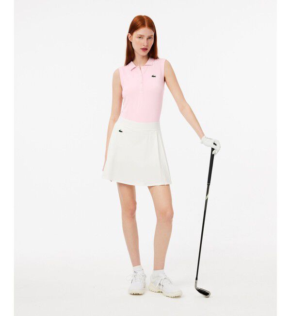 LACOSTE「UVカット UPF50+ ウルトラドライノースリーブゴルフポロシャツ」|ポロシャツ|