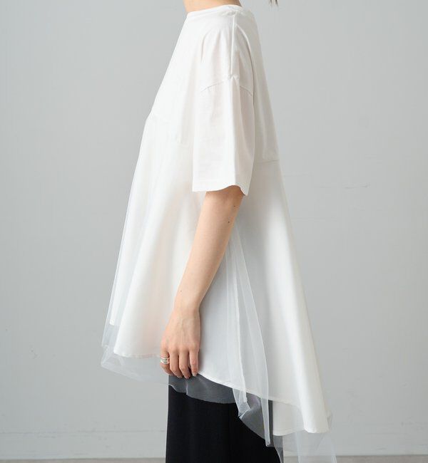  「《リバイバル》【WEB限定/Du noir】チュールドッキングTシャツ」|プルオーバー|