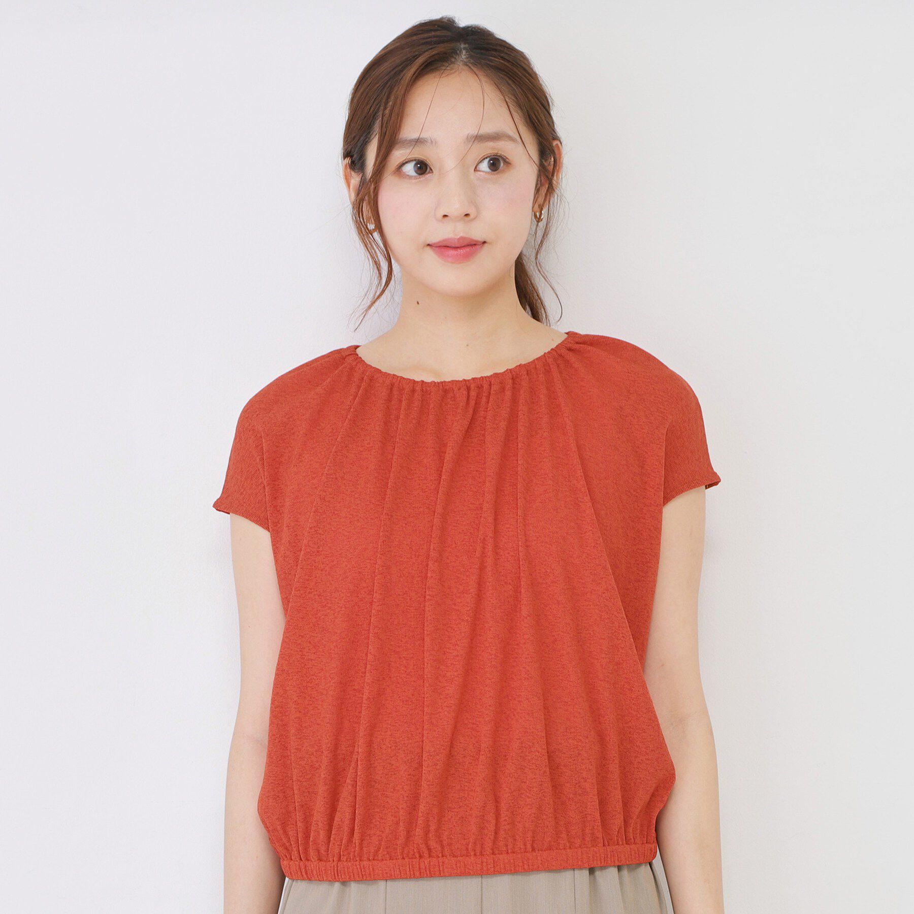 COUP DE CHANCE「【手洗い可／日本製】ギャザーデザインプルオーバー」|Tシャツ・カットソー|