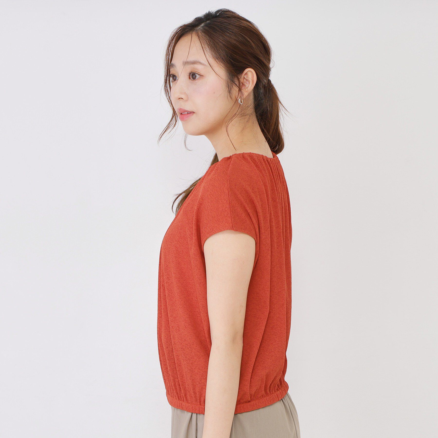 COUP DE CHANCE「【手洗い可／日本製】ギャザーデザインプルオーバー」|Tシャツ・カットソー|