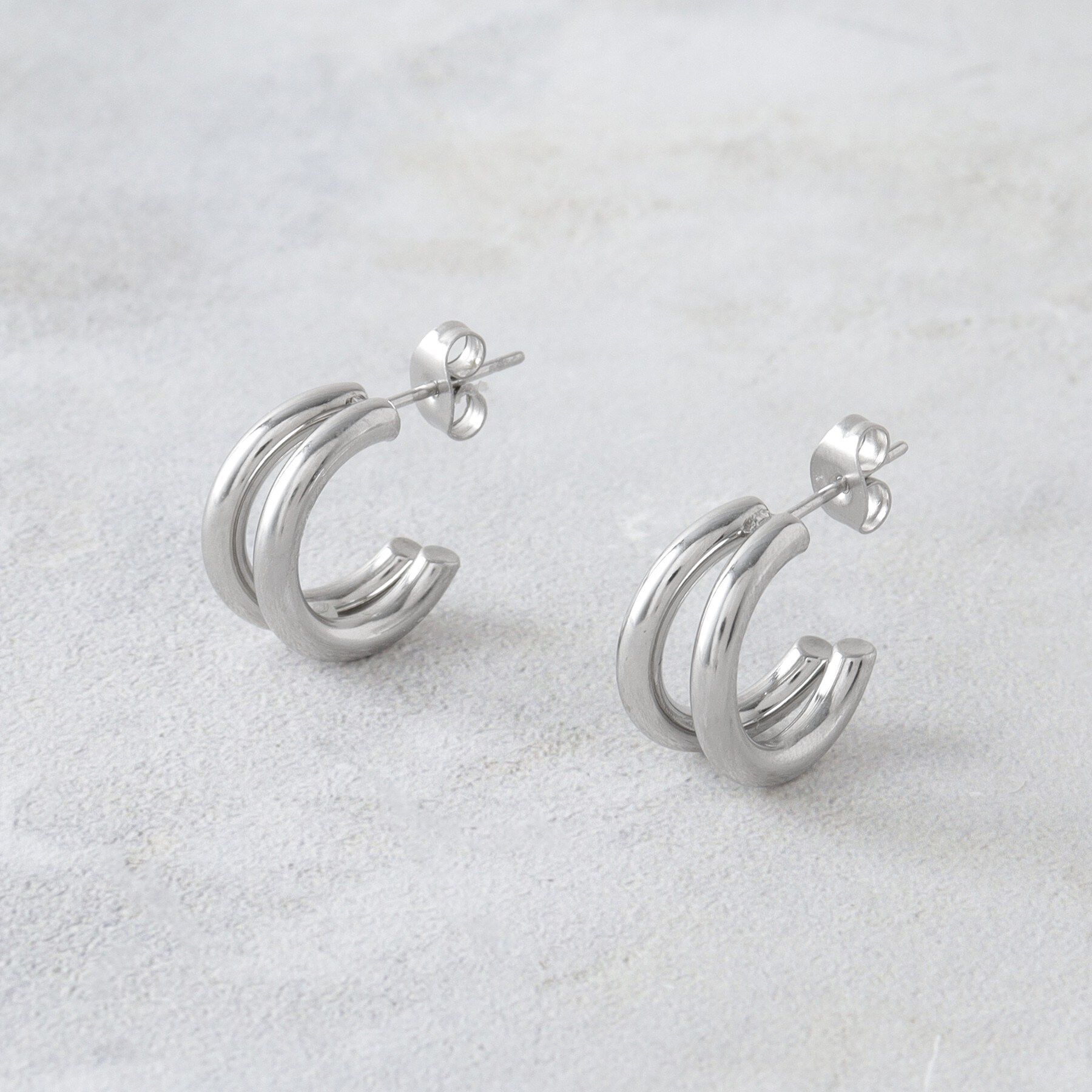 tk.TAKEO KIKUCHI「【ステンレス】ダブルフープピアス」|ピアス|