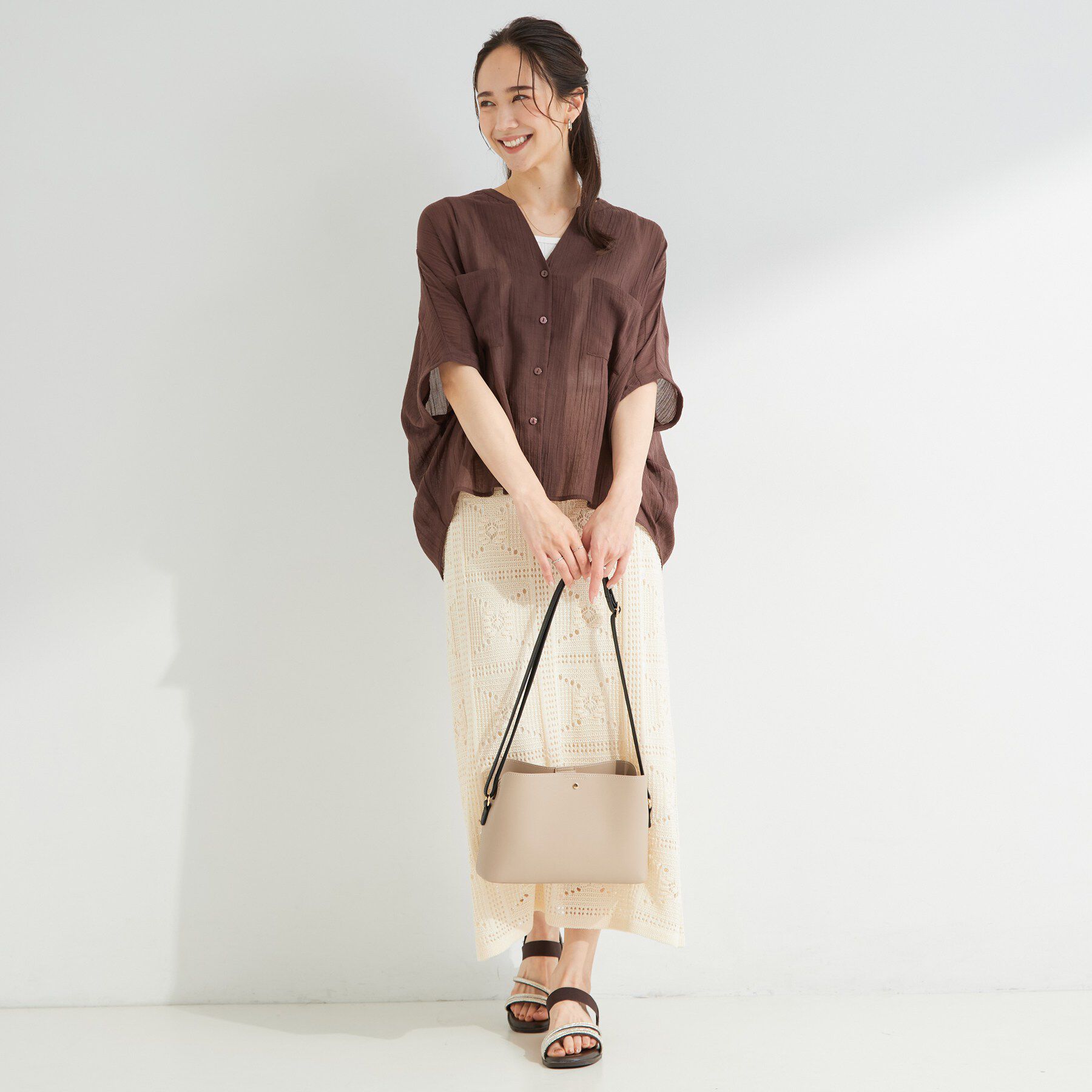 SHOO･LA･RUE「シアーワッシャーポケドルマン」|シャツ・ブラウス|