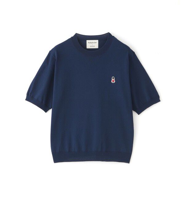 MACKINTOSH PHILOSOPHY「【WEB&一部店舗限定】バッキンガムベア ワッペンクルーネックニット」|ニット・セーター|ネイビー