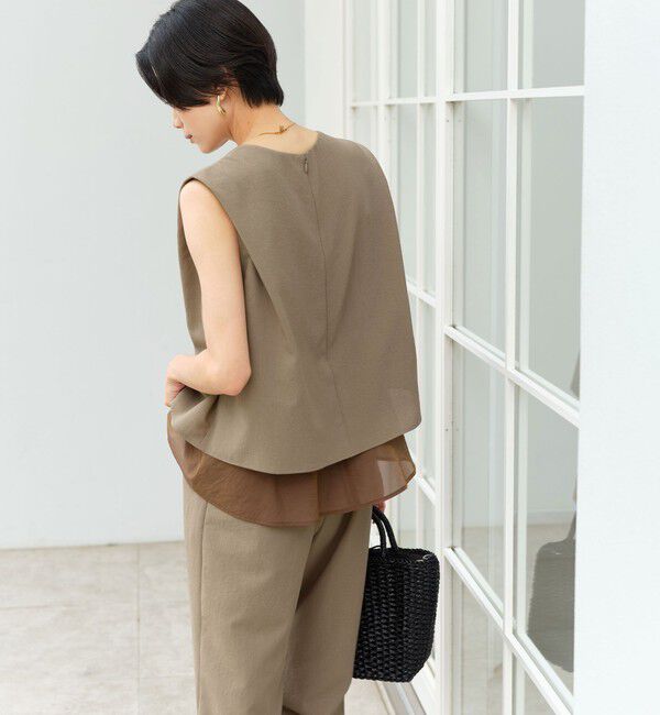 UNITED ARROWS green label relaxing「【結論シリーズ】ダブルフレアオールインワン マシンウォッシャブル 通気性 ストレッチ」|オールインワン|