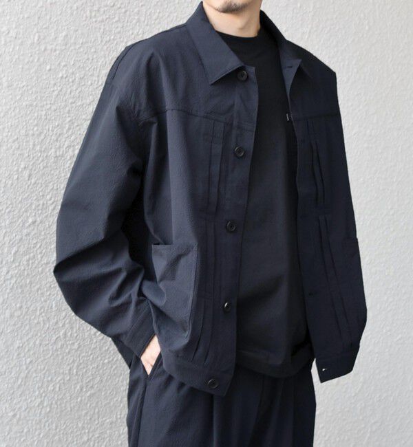 SHIPS any「SHIPS any:〈撥水/軽量/ストレッチ〉SOLOTEX(R) シアサッカー トラック ブルゾン 26SS(セットアップ対応)◇」|ブルゾン・スタジャン|