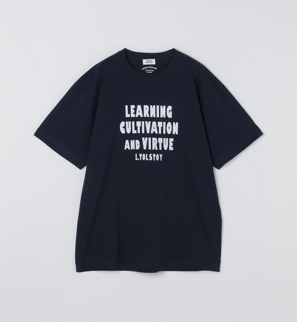 SHIPS「SHIPS: アマネ ムラカミ プリント Tシャツ」|Tシャツ・カットソー|ネイビー