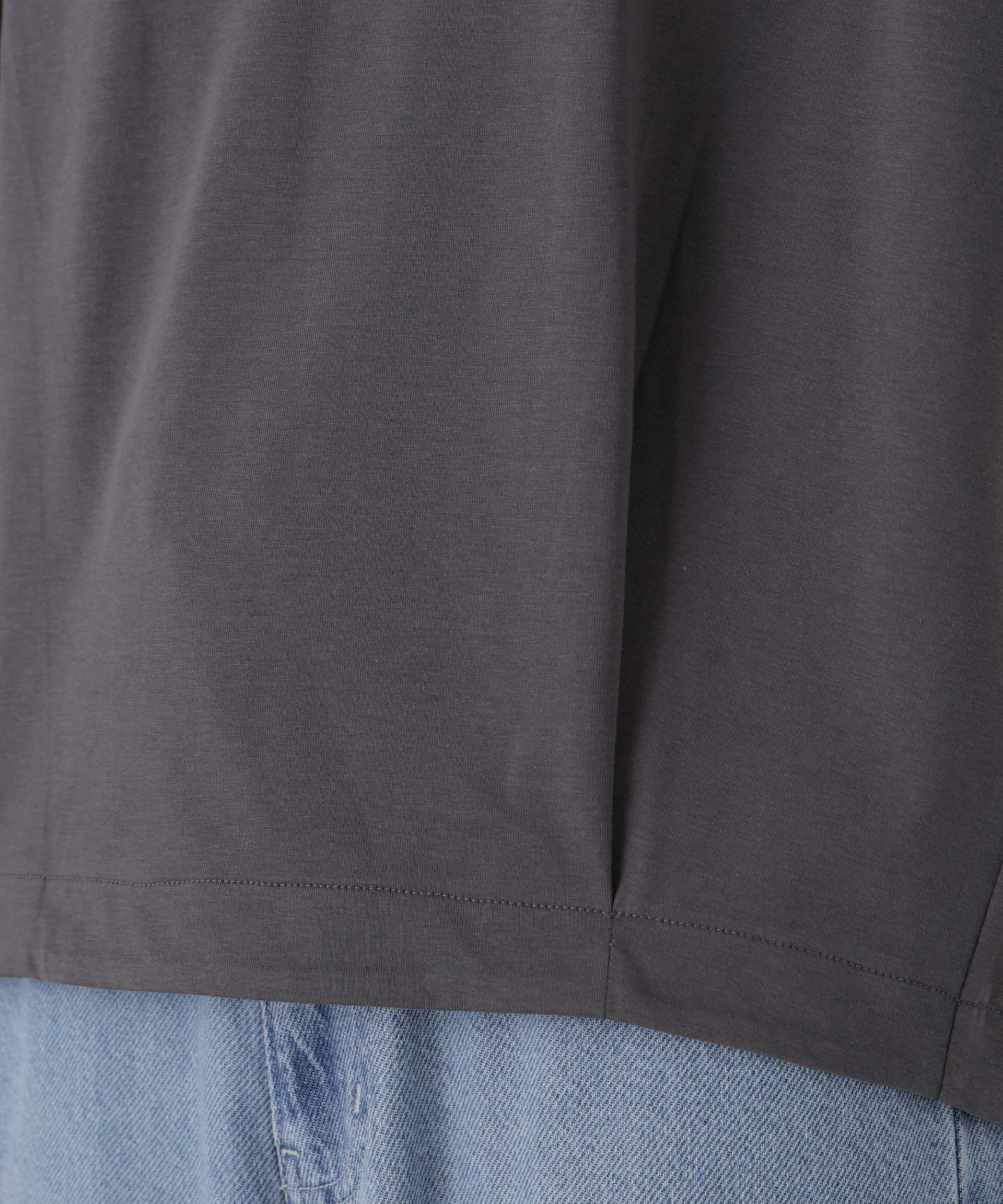 nano･universe「接触冷感コットンプレーティング天竺タックコクーントップス」|Tシャツ・カットソー|