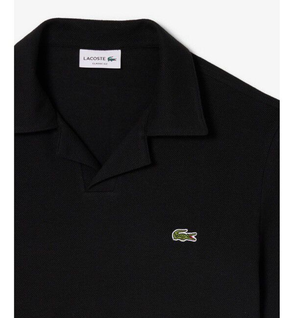 LACOSTE「コットン&times;リネン オープンカラーネックポロシャツ」|ポロシャツ|