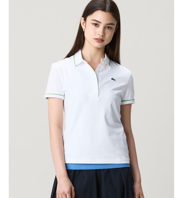 LACOSTE「カラー＆カフスラインスリムフィットポロシャツ」|ポロシャツ|